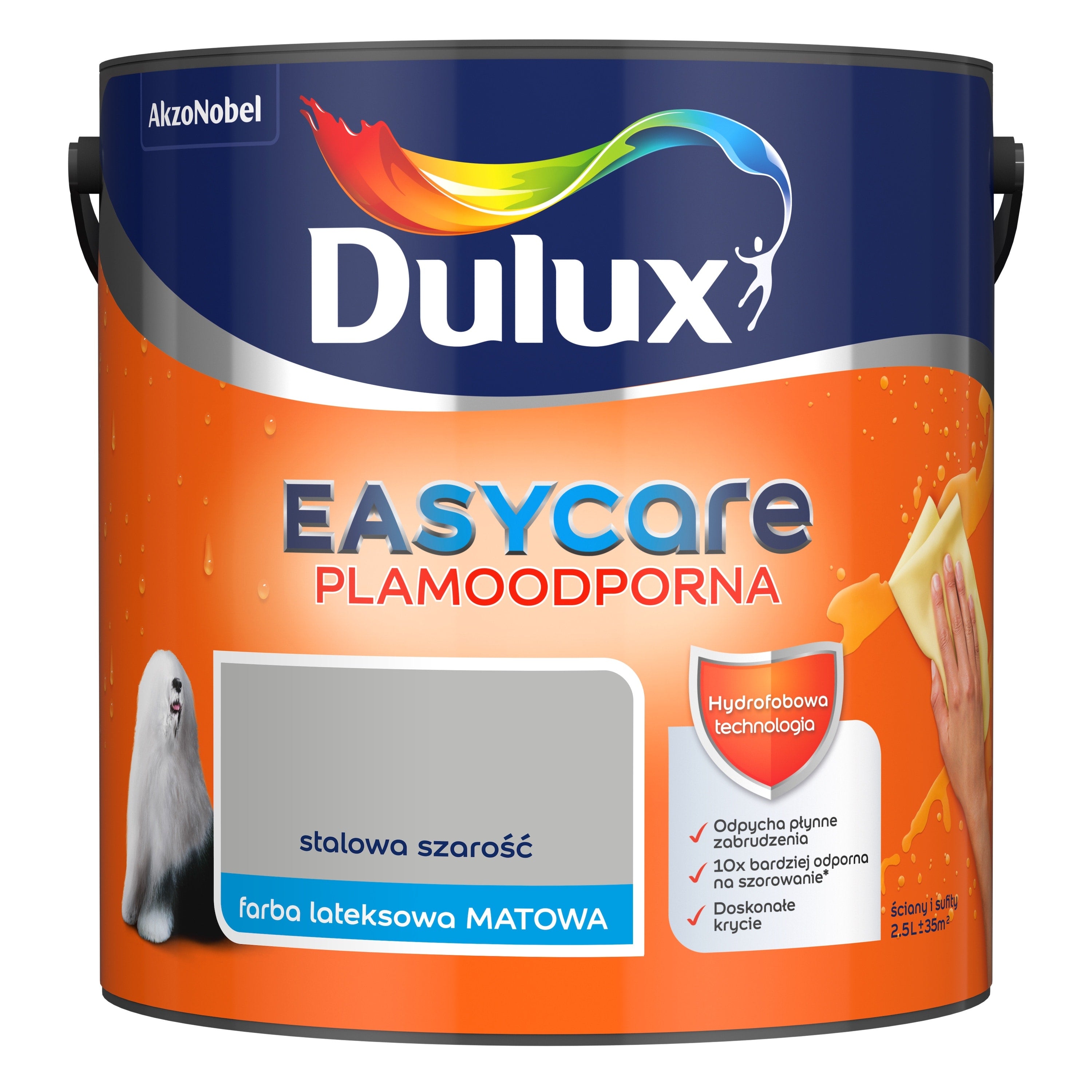 Farba Dulux EasyCare stalowa szarość 2,5l
