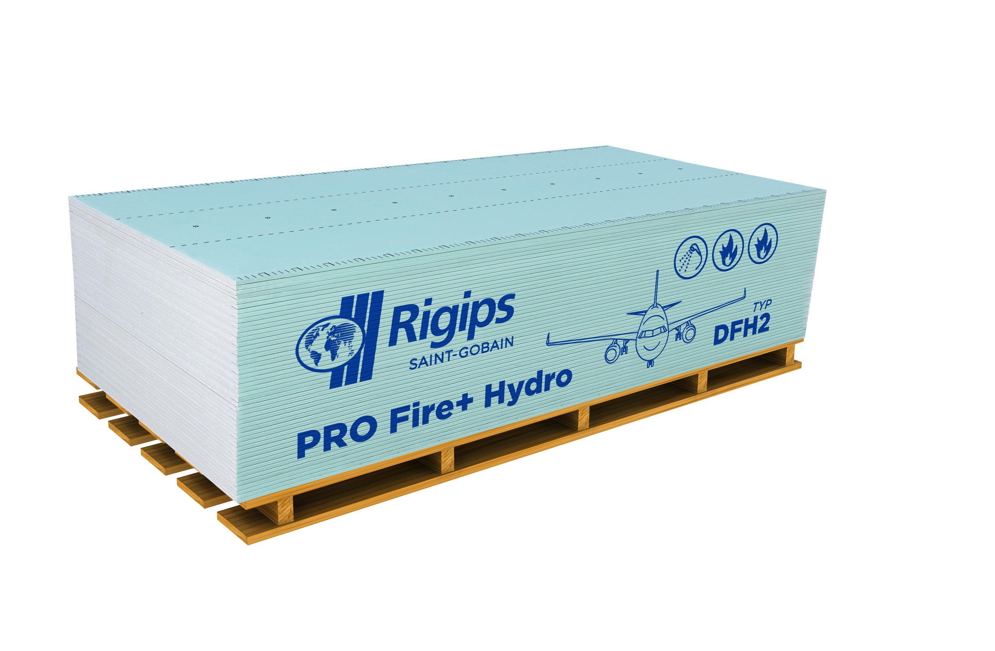 Фото - Гіпсокартон Płyta gipsowo-kartonowa impregnowana Rigips PRO Fire+ Hydro DFH2 1200x2000