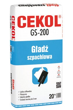 Фото - Штукатурка Gładź szpachlowa Cekol GS-200 20 kg