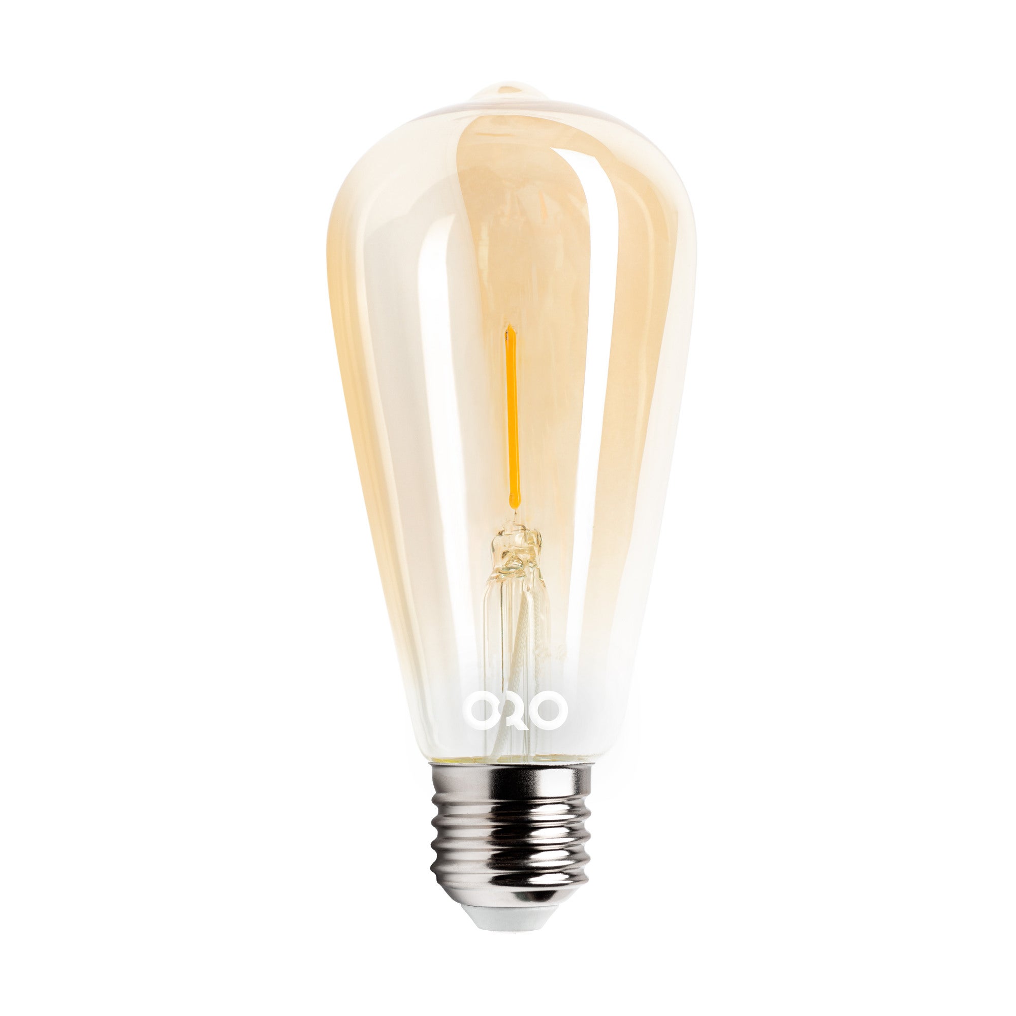 Zdjęcia - Żarówka ORO&ORO  LED E27 Filament 1,3W 55Lm 2200K ST64 bakłażan bursztynowa 
